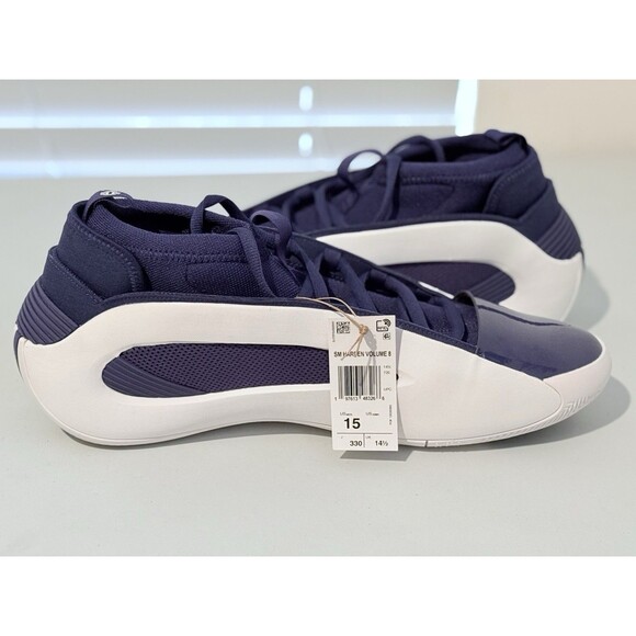 Size 15 Adidas SM Harden Vol 8 Purple White Mens Basketball Shoes JP5440 main image 5